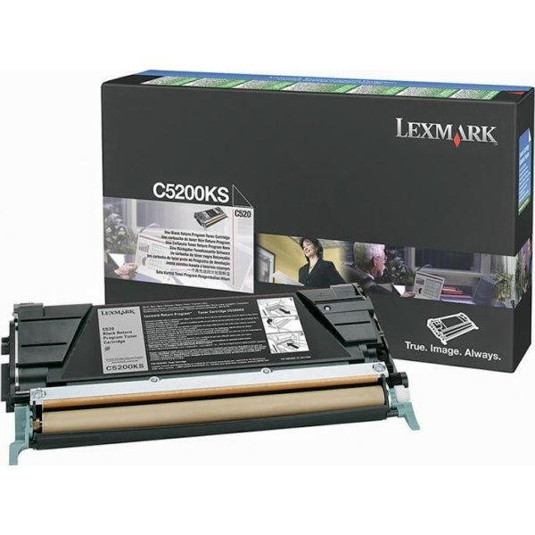 Lexmark C5200KS lasertoner, sort, 1500s