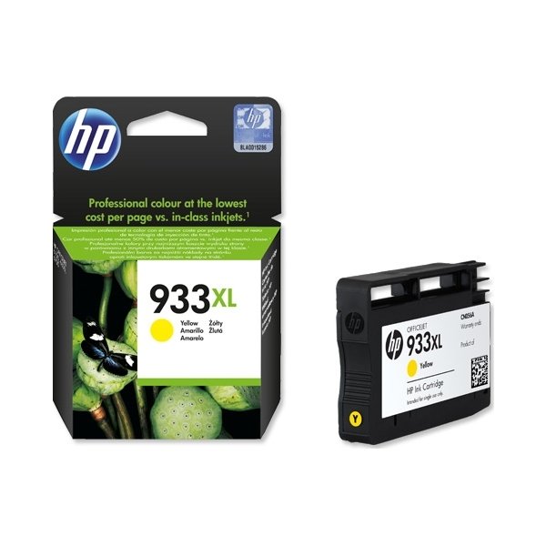 HP no 933XL CN056AE blækpatron, gul, 825s