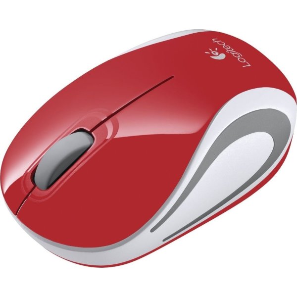 Logitech Wireless Mini Mouse M187, rød