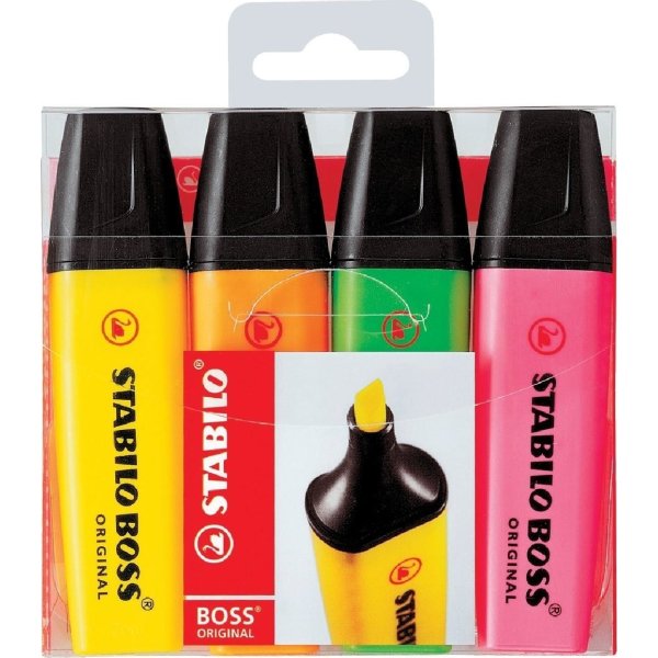 Stabilo Boss Original Highlighter | 4 farver