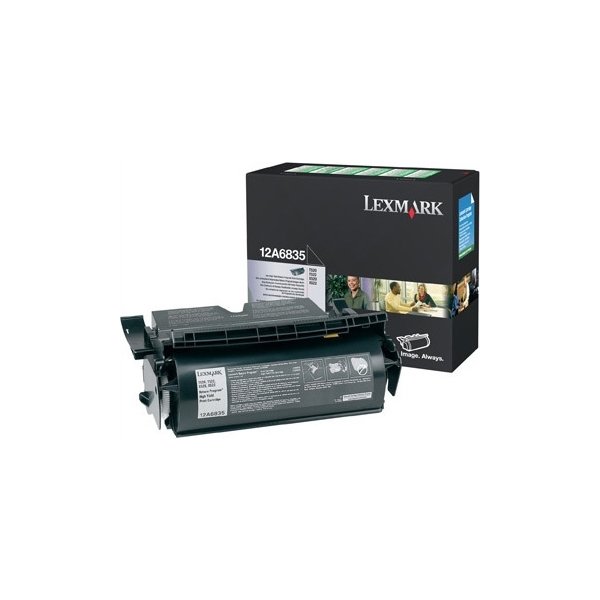 Lexmark 12A6835 lasertoner, sort, 20000s