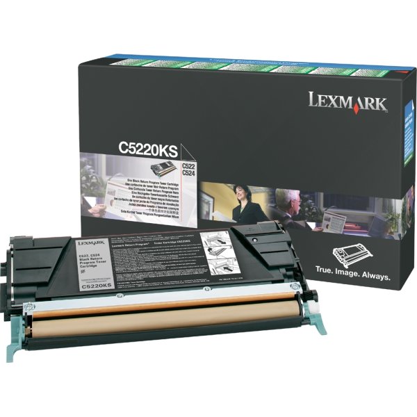 Lexmark 00C5220KS lasertoner, sort, 4000s