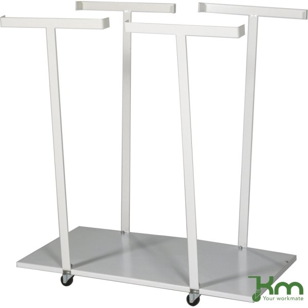 Affaldsvogn dobbelt 2 x 60 liter, hvid