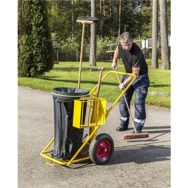 Fejevogn med 2 x holdere, Gul