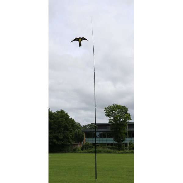 Fugleskræmmer sæt - 10 meter teleskopstang og fugl