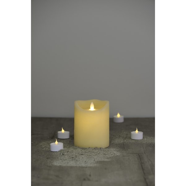 Sara LED vokslys, Mandel, Ø.10 cm, H.12,5 cm