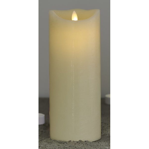 Sara LED vokslys, Mandel, Ø.10 cm, H.25 cm
