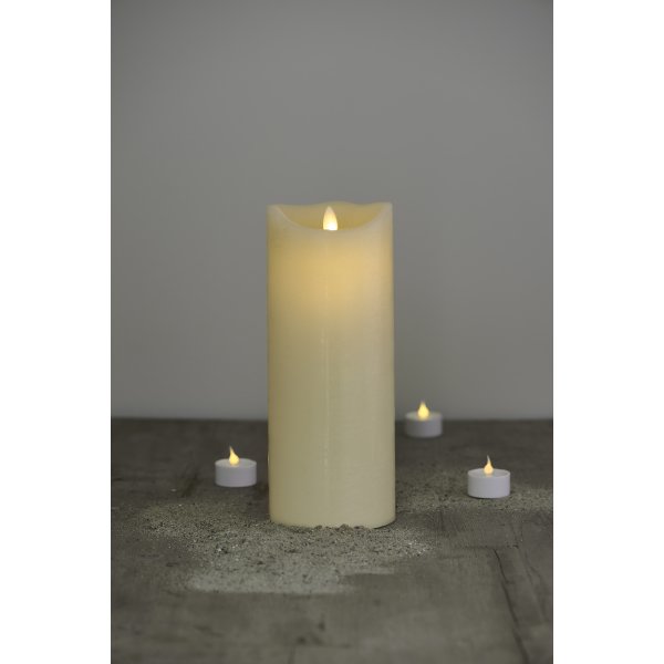 Sara LED vokslys, Mandel, Ø.10 cm, H.25 cm