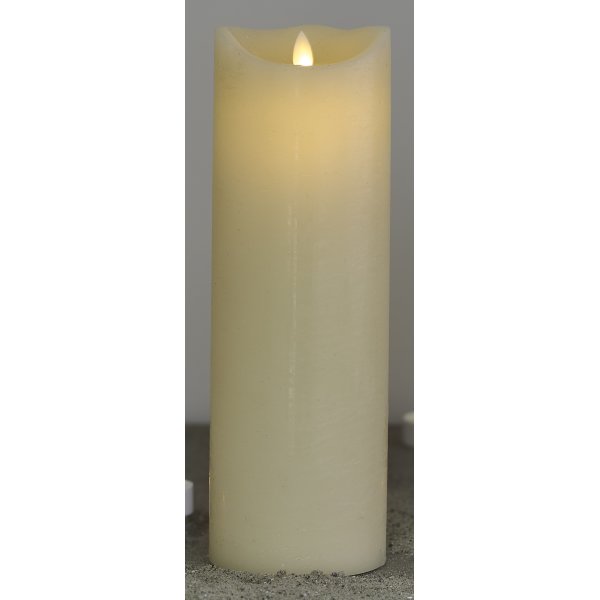 Sara LED vokslys, Mandel, Ø.10 cm, H.30 cm
