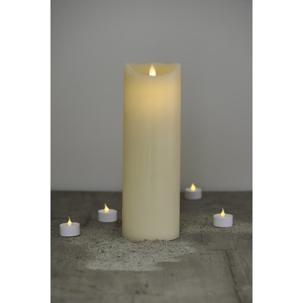 Sara LED vokslys, Mandel, Ø.10 cm, H.30 cm