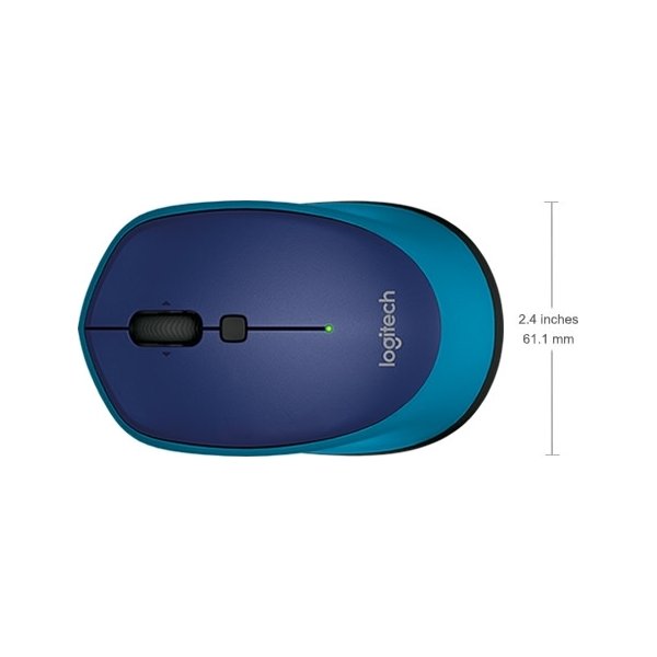 Logitech M335 Trådløs mus 2,4 GHz, blå