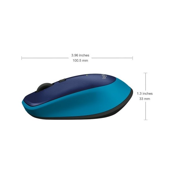 Logitech M335 Trådløs mus 2,4 GHz, blå
