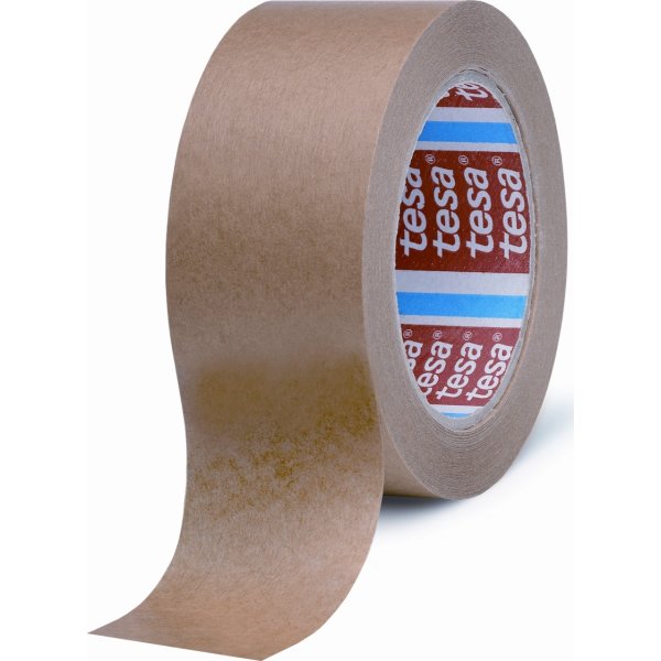 tesa Pakketape, papir, 50mm x 50m, brun
