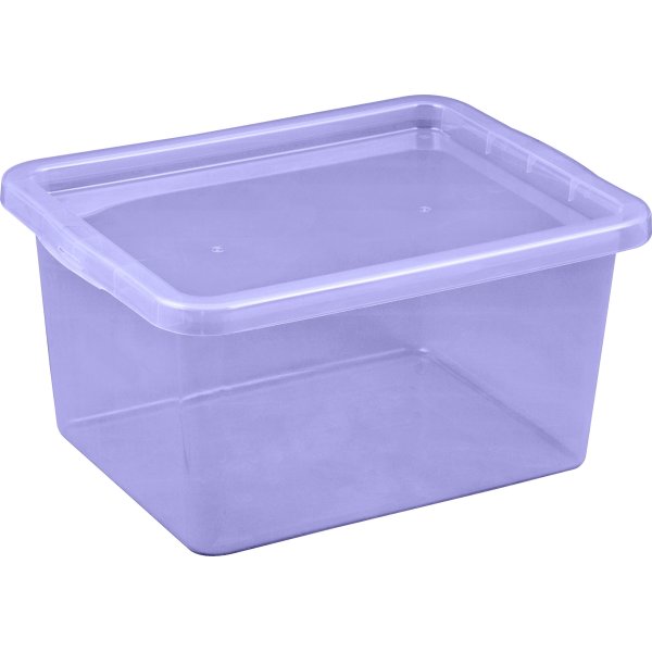 Basic plastboks inkl låg, 20 liter, Klar