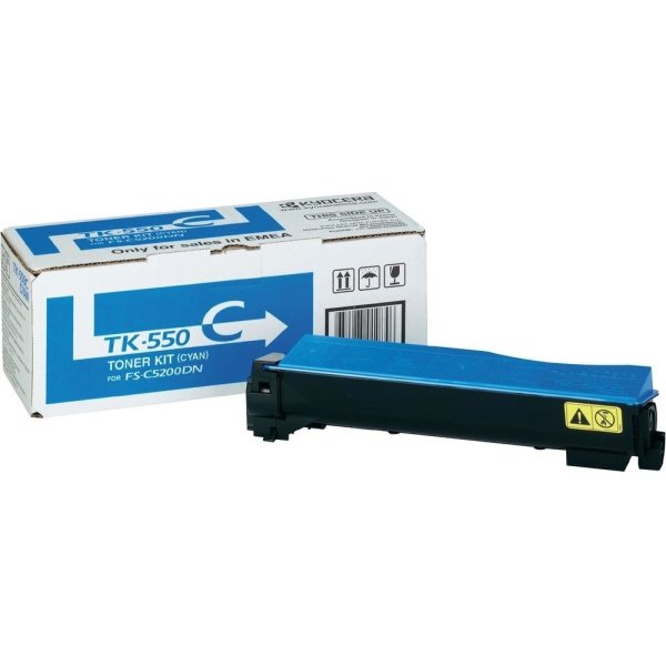 Kyocera TK-550C lasertoner, blå, 6000s