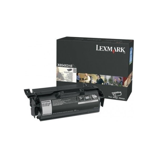 Lexmark X651H31E lasertoner, sort, 25000s