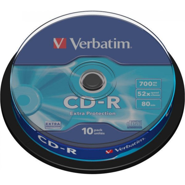 Verbatim CD-R 700MB/80min 52x spindel, 10 stk.