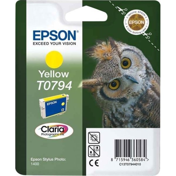 Epson nr.T0794/C13T07944010 blækpatron, gul, 400s