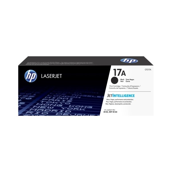 HP no 17A CF217A LaserJet lasertoner, sort, 1.600s