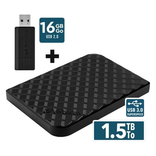 Verbatim 1.5TB Hard Drive 2,5'' Store N Go bundle