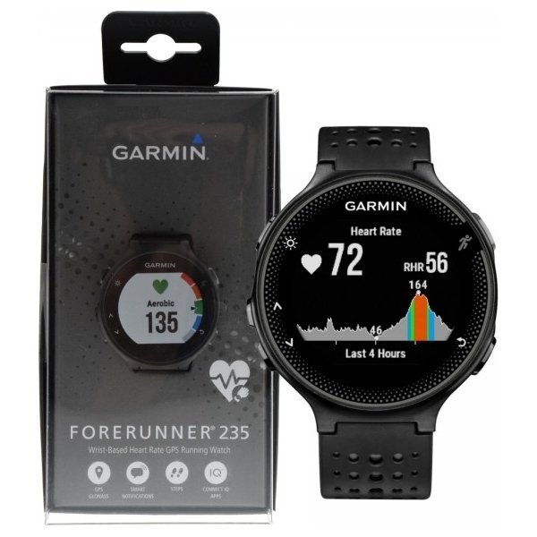Garmin Forerunner 235, pulsur, sort/grå