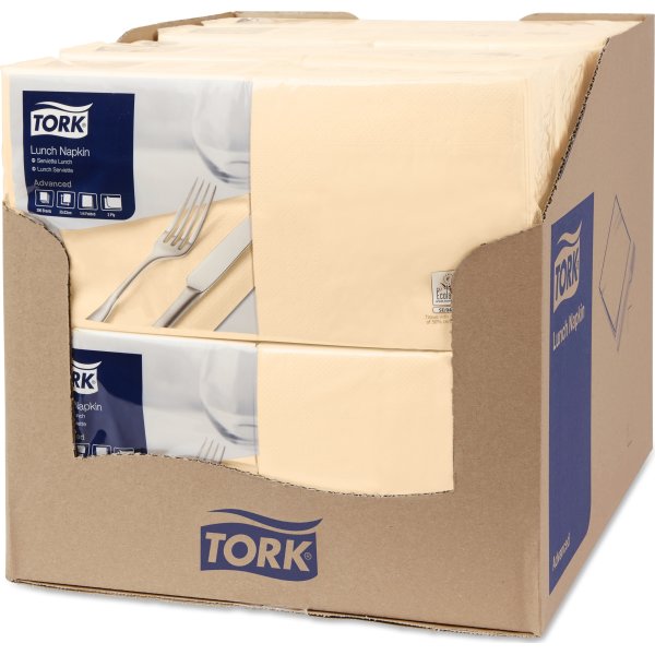 Tork Frokostservietter, 2-lags, sand, 200 stk.