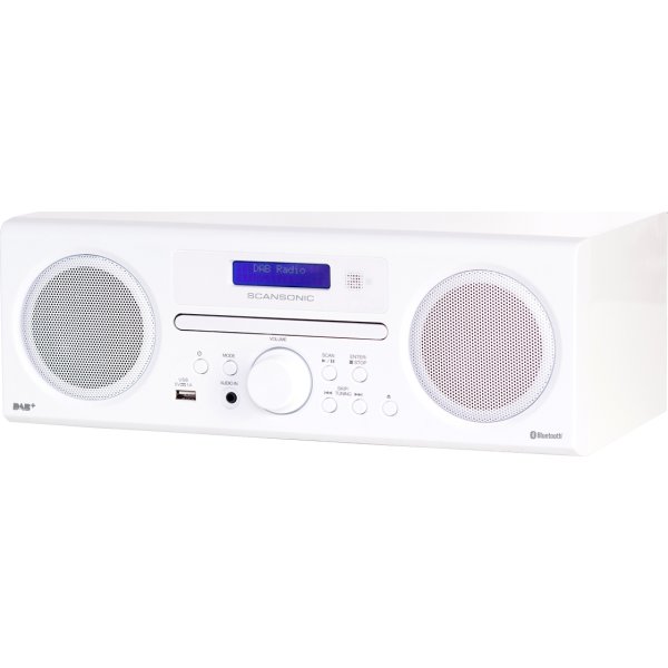 Scansonic DA310 DAB+/FM/CD-radio - Hvid