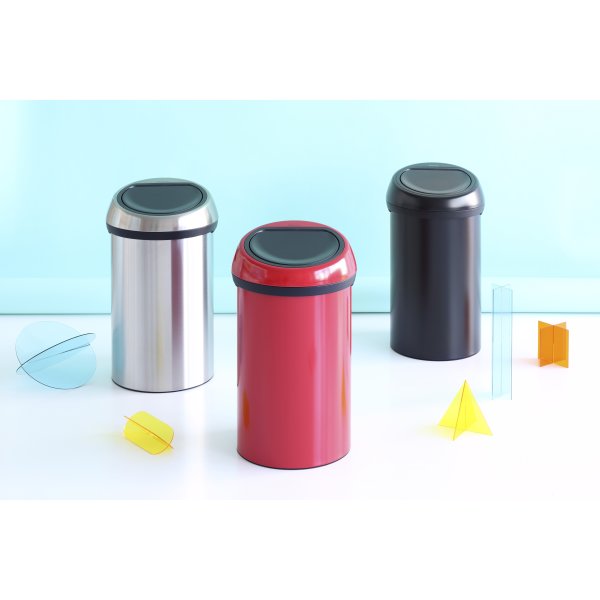 Brabantia Touch Bin 60 liter, matt black Køb online! Lomax