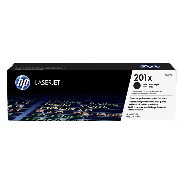 HP 201X/CF400XD lasertoner sort, 2800 sider, 2-pak