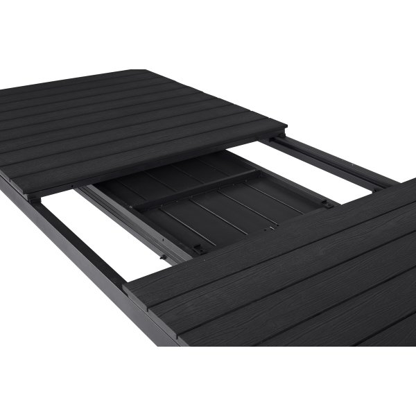William havebord i sort B95 x L200/250/300 cm