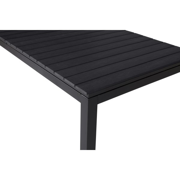 William havebord i sort B95 x L200/250/300 cm