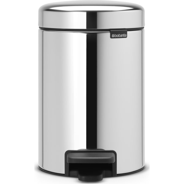 Brabantia NewIcon Pedalspand 3 L, brilliant steel