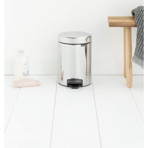 Brabantia NewIcon Pedalspand 3 L, brilliant steel