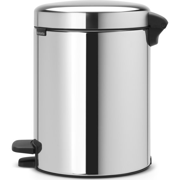 Brabantia NewIcon Pedalspand, 5 L, brilliant steel