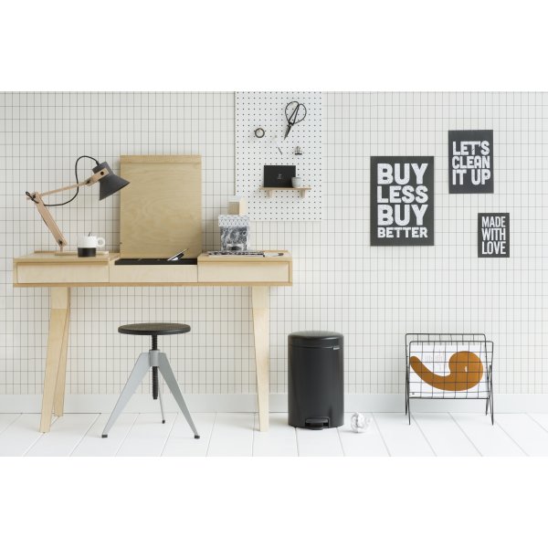 Brabantia NewIcon Pedalspand | 12 L | Mat Sort
