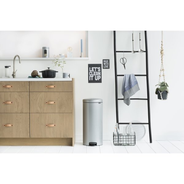 Brabantia Pedalspand, 30 L, metallic grey