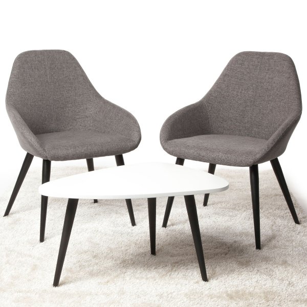 Strengt peeling plukke Bello Loungesæt, 2 stole og bord - Køb online her! - Fri Fragt | Lomax A/S