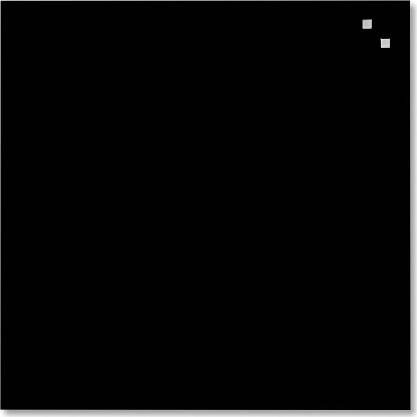 NAGA Glassboard magnetisk glastavle 45x45 cm, sort