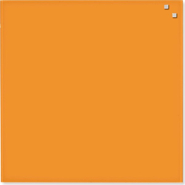 NAGA Glassboard magnetisk glastavle 45x45cm orange