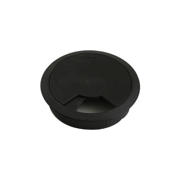 Kabelroset i sort plast, ø 80 mm