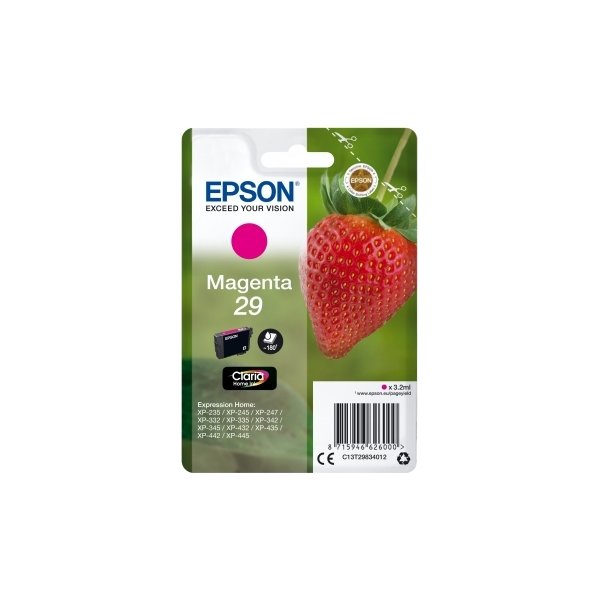 Epson C13T29834022 blækpatron, rød m/alarm