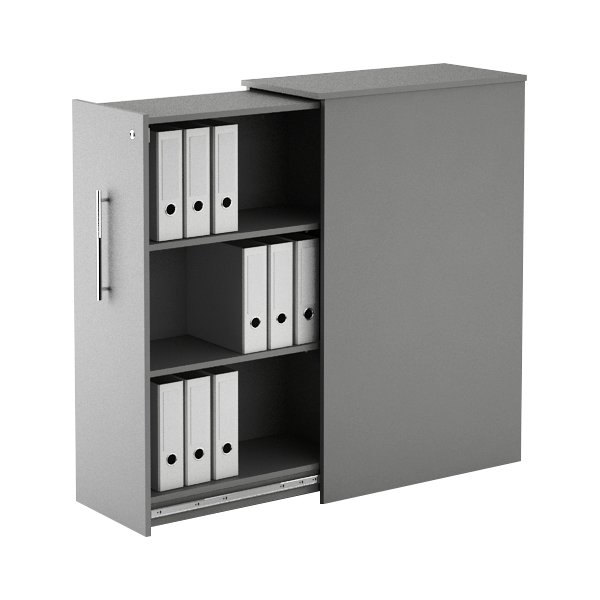 Stay tower udtræksskab, venstre, antracit D:80cm