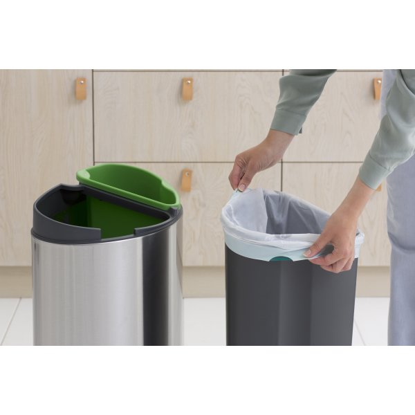 Brabantia Touch Bin | 10 + 23 L | Mat stål