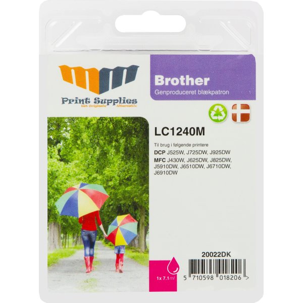 MM Rød blækpatron - Brother LC1240M