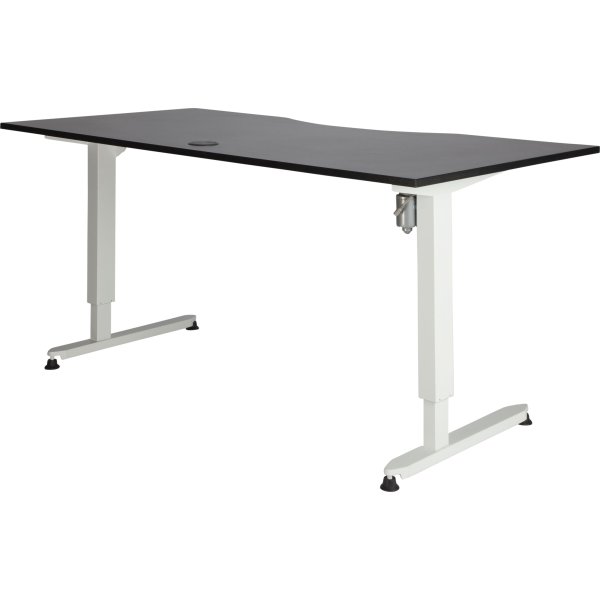 Stay hæve-/sænkebord, 180x90 cm, grå/hvid