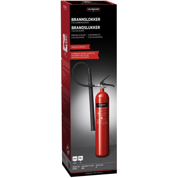 Housegard CO2 Brandslukker | 5 kg | Rød