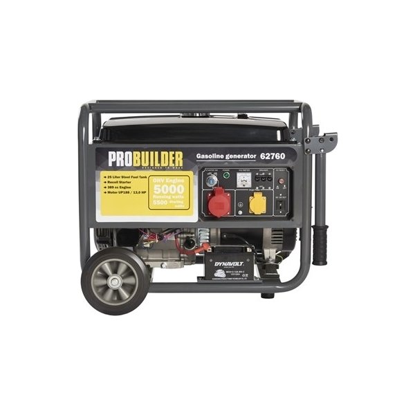 Probuilder Generator med 4-taktsmotor, 5500w