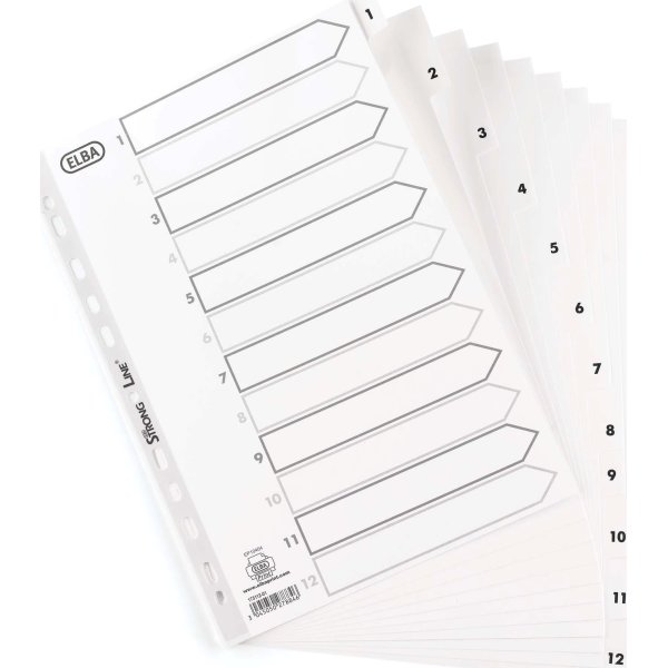 Oxford Register A4 | Plast | Hvid | 1-12