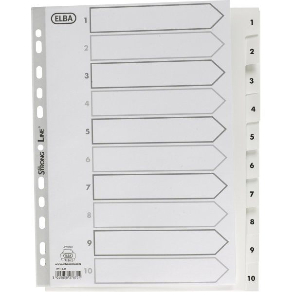 Oxford Register A4 | Plast | Hvid | 1-10