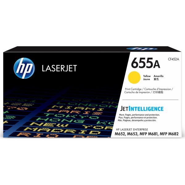 HP no 655A CF452A lasertoner, gul, 10500s